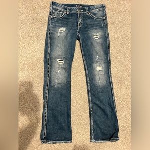 Women’s silver jeans